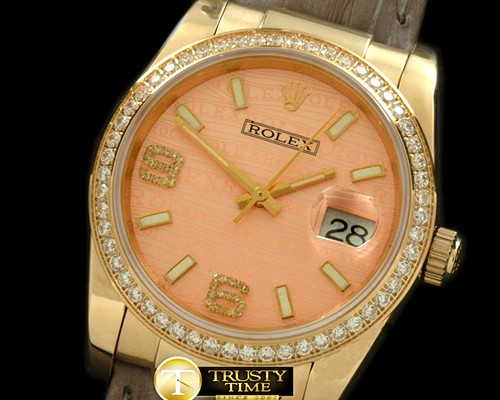 롤렉스 YG/LE Salmon Asian 2813 28800Real Diamond -RDJ0238C