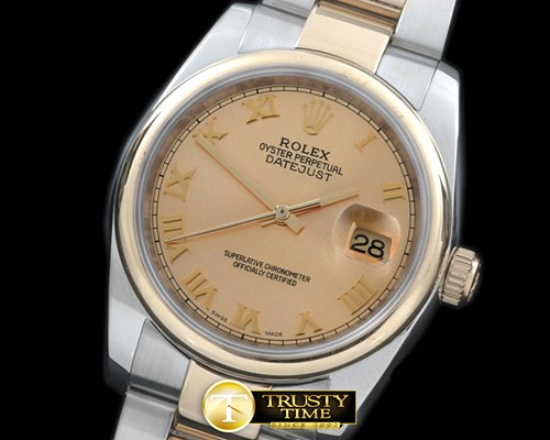 롤렉스 SS/YG Oyster Gold Roman Swiss Eta 28362 -RDJ0249