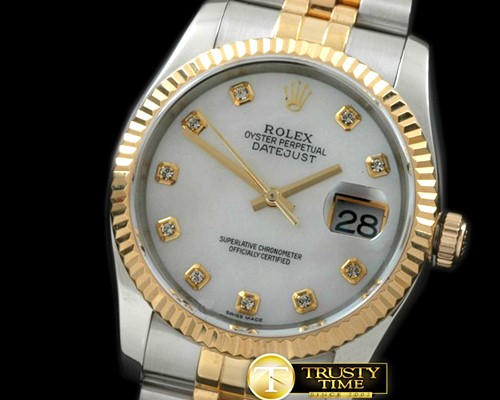 롤렉스 116233 MOP Wht Diam TT Swiss 2836 -RDJ0256A