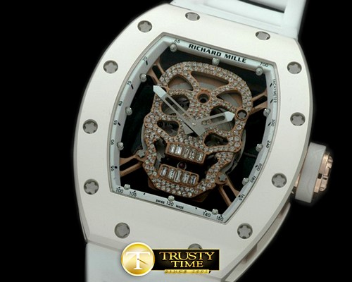 리차드밀 Skull Tourbillon CER/RG/RU RGold Asian 21J Decorated M -RM044A