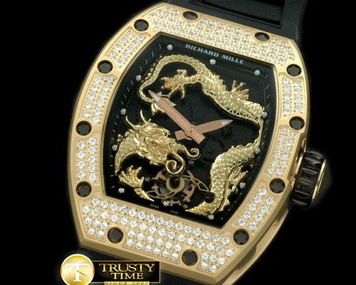 리차드밀 Dragon Tourbillon YG/RU Black/Gold Asian 21J -RM045B