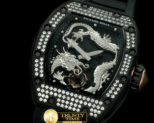 리차드밀 Dragon Tourbillon PVD/RU Black/Plat Asian 21J -RM047A