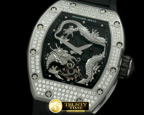 리차드밀 Dragon Tourbillon SS/RU Black/Plat Asian 21J -RM048A