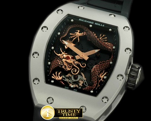 리차드밀 Dragon Tourbillon SS/RU Black/Gold Asian 21J -RM048C