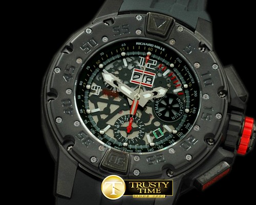리차드밀 RM025 Diver Chrono Carbon PVD/RU Asian 7750 -RM050
