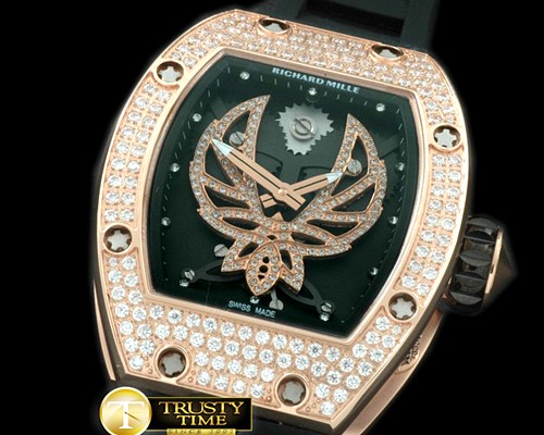 리차드밀 Phoenix Tourbillon RG/RU Skeleton Asian 21J Decorated -RM055B