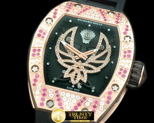 리차드밀 Phoenix Tourbillon RG/RU Skeleton Asian 21J Decor -RM059B