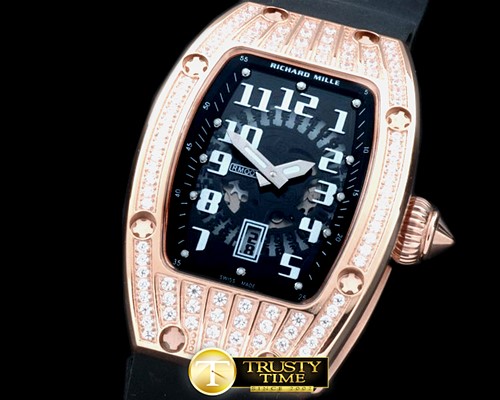 리차드밀 RG/RU/Diam Black/Black Asian 21J Decorated -RM062C
