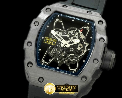 리차드밀 RM035 Rafael Nadal Tourbillon PVD/RU/Blk Custom Skelet -RM078B