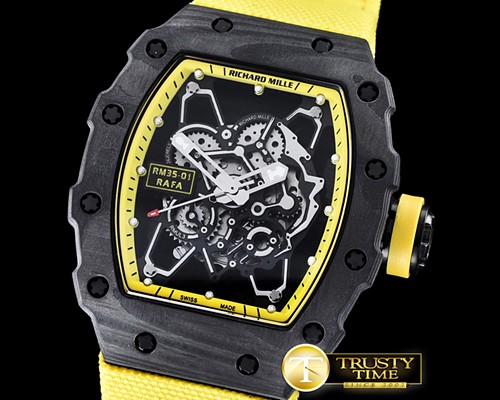 리차드밀 RM035 Rafael Nadal Skeleton NTPT/NY Yellow Mod MY9015 -RM084H