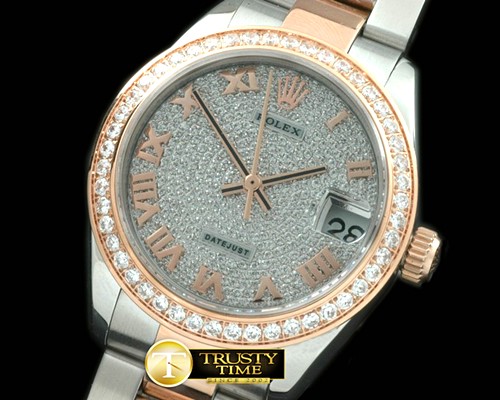 롤렉스 SS/RG Oyster Diam Roman Asian 2836 -RMDJ200D
