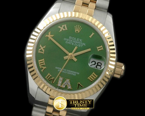 롤렉스 SS/YG Jubilee Green Roman Asia 2836 -RMDJ203A