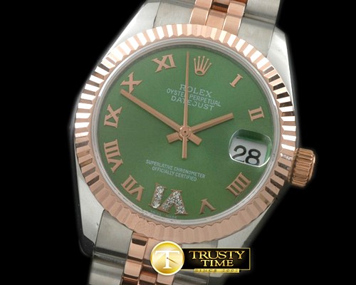 롤렉스 SS/RG Jubilee Green Roman Asia 2836 -RMDJ204A