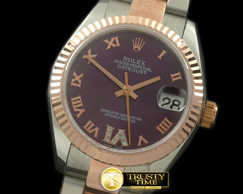롤렉스 SS/RG Oyster Purple Roman Asia 2836 -RMDJ204D