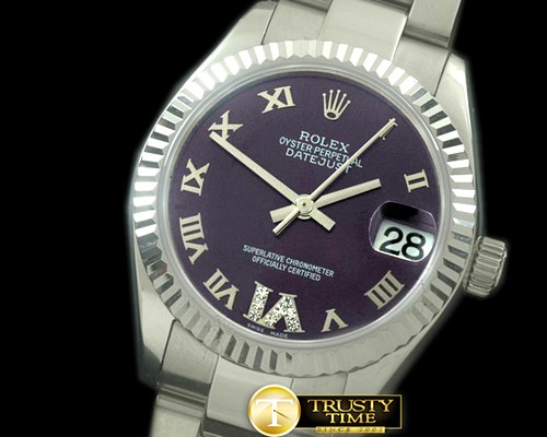 롤렉스 SS/SS Oyster Purple Roman Asia 2836 -RMDJ205B
