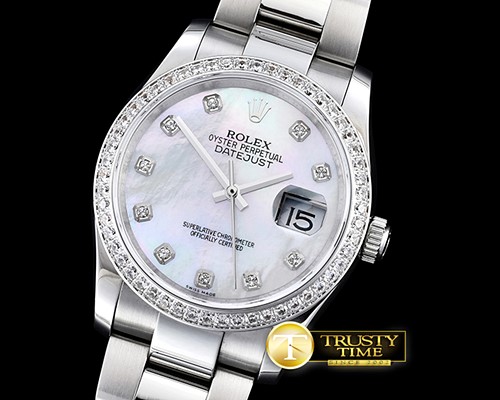롤렉스 DateJust Midsize 31mm SS/SS Wht MOP Diam BP Asia 2836 -RMDJ207E