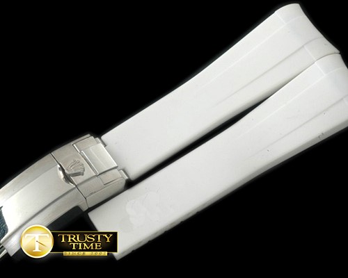 롤렉스 White Rubber Strap 20/18 with Insignia Clasp -ROLACC021A