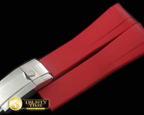 롤렉스 Red Rubber Strap 20/18 with Insignia Clasp -ROLACC021B