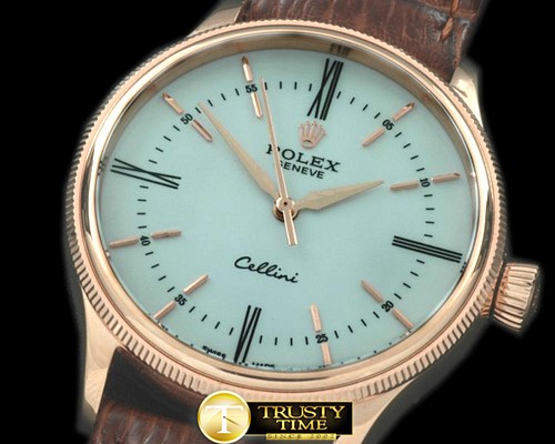 롤렉스 2014 Cellini Time RG/LE White Asia 2824 -ROLCEL056A