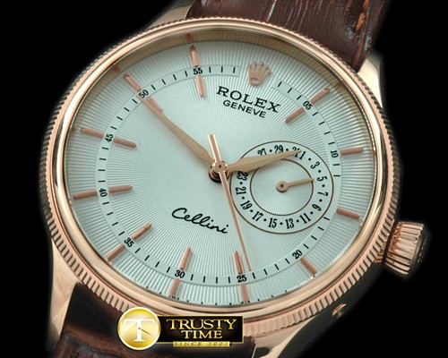 롤렉스 2014 Cellini Date RG/LE White Asia 2813 -ROLCEL058A