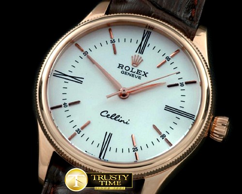 롤렉스 2014 Cellini Time RG/LE White Asia 2824 -ROLCEL060B