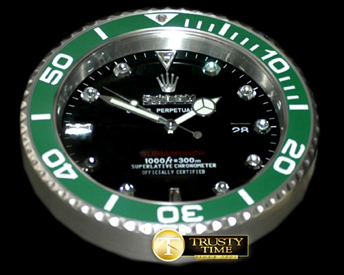 롤렉스 Dealer Clock Submariner Style Swiss Qtz -ROLCLK017