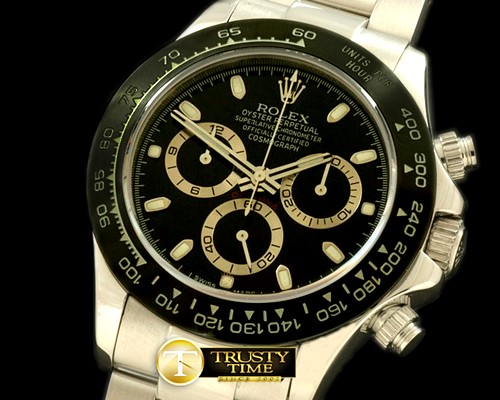 롤렉스 Daytona 116506 SS/Cer/SS Black A7750 Sec@6 -ROLDYT0116B