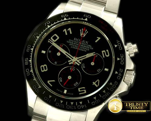 롤렉스 Daytona 116519 SS/CER/SS Black Num A7750 Sec@6 -ROLDYT0124B