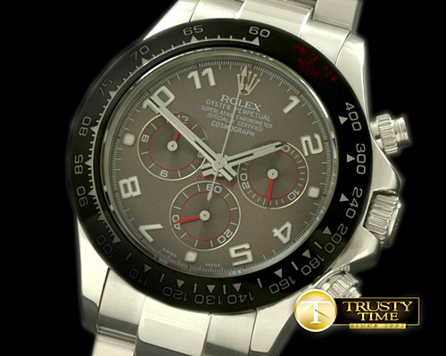롤렉스 Daytona 116519 SS/CER/SS Grey Num A7750 Sec@6 -ROLDYT0124D
