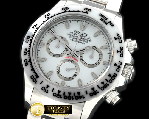 롤렉스 Daytona 116520 SS/SS White A7750 Sec@6 28800 -ROLDYT0127