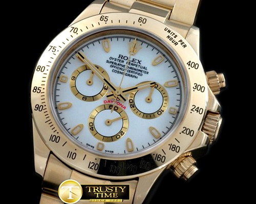 롤렉스 Daytona 116528 YG/YG White Stick A7750 Sec@6 28800 -ROLDYT0128
