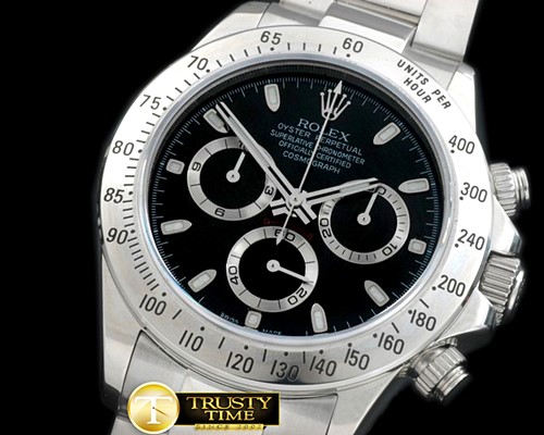 롤렉스 Daytona 116520 SS/SS Black Stick A7750 Sec@6 2880 -ROLDYT0130B