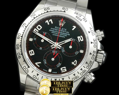 롤렉스 Daytona 116506 SS/SS Black Num A7750 Sec@6 -ROLDYT0149C