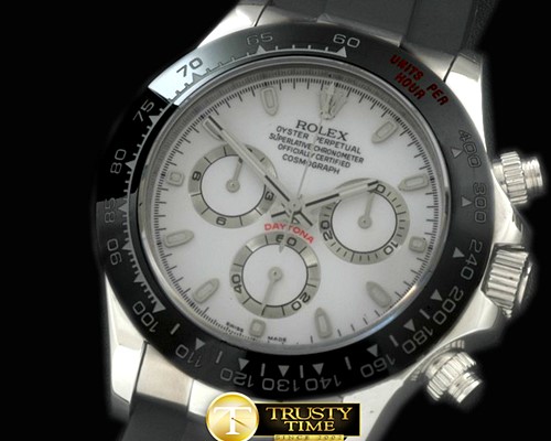 롤렉스 Daytona 116506 SS/CER/RU White A7750 Sec@6 -ROLDYT0153A