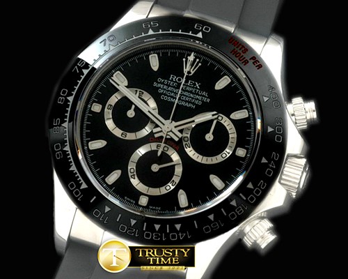 롤렉스 Daytona 116506 SS/CER/RU Black A7750 Sec@6 -ROLDYT0153B
