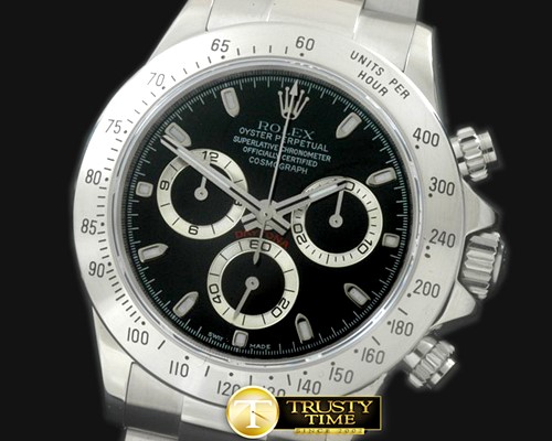 롤렉스 Daytona 116520 Noob SS/SS Black Stk A7750 Sec@6 -ROLDYT0154
