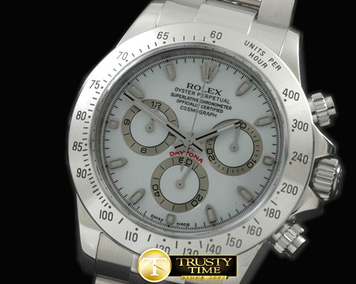 롤렉스 Daytona 116520 Noob SS/SS White Stk A7750 Sec@6 -ROLDYT0155A