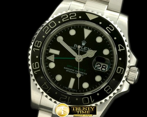 롤렉스 SS/SS 2008 GMT Black Swiss 2836 -ROLGMT099C