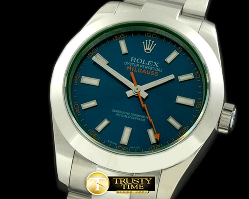롤렉스 Milguass SS Blue (Green Sapphire) Swiss Eta 2836/31 -ROLMIL019C
