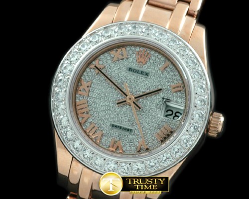 롤렉스 Diam Bez RG Diamond/Roman Asian Eta 2824 -ROLMP012A