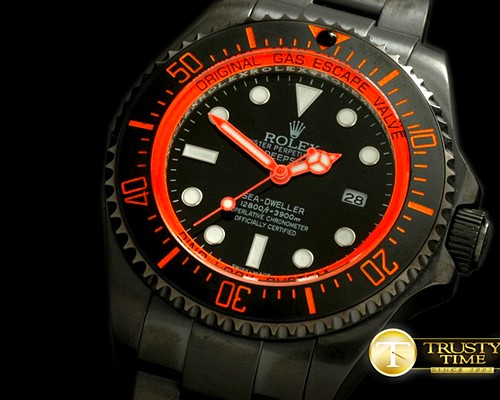 롤렉스 Deepsea Watch What If Edition PVD Blk/Org A2813 -ROLSD038B