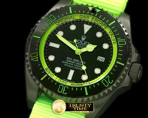 롤렉스 Deepsea Watch What If Edition PVD Blk/Grn A2813 -ROLSD041D