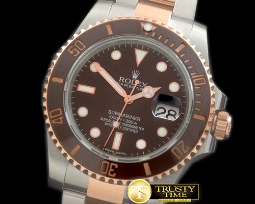 롤렉스 Submariner SS/RG Brown Asian 2836 -ROLSUB0167