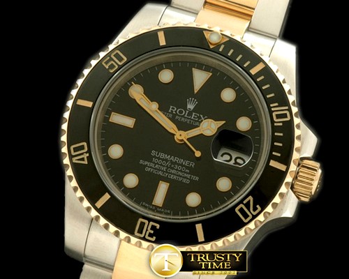 롤렉스 116613 Black TT Sub Swiss Eta28362 -ROLSUB097