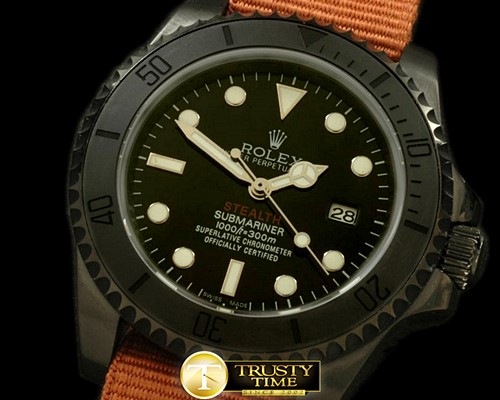 롤렉스 Project X Red Stealth Sub SS/Nato Asian 2836 -ROLSUB111B