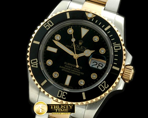 롤렉스 116613 Black 14K TT/Diam Sub Swiss 2836/3135 -ROLSUB116D