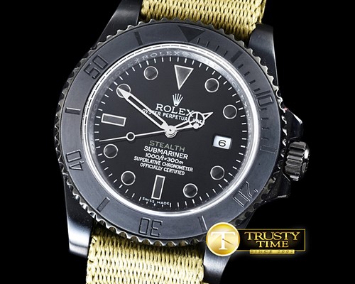 롤렉스 Project X Stealth Sub PVD/Nato JK Asia 2836 -ROLSUB173C