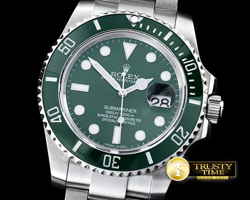 롤렉스 LV Submariner SS/SS Green BP Ultimate Swiss Eta 283 -ROLSUB174C
