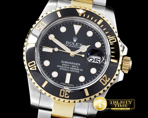 롤렉스 Submariner TT Black BP Ultimate Swiss Eta 2836 -ROLSUB175C