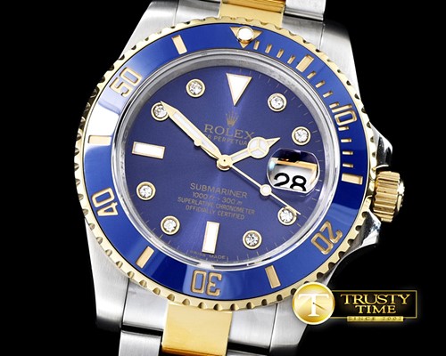 롤렉스 Submariner TT Blue Diam BP Ultimate Swiss Eta 2836 -ROLSUB175D